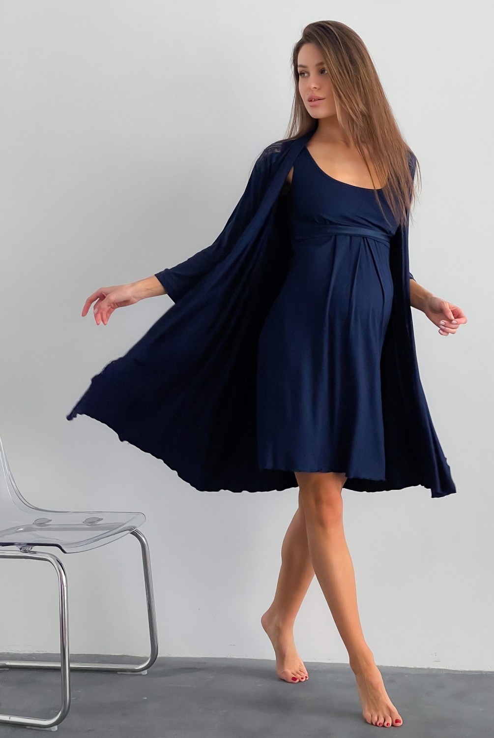 Халат LACE для вагітних і годування Znana Mama